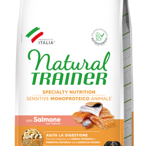 Natural Trainer Sensitive No Gluten Adult Medium Maxi con Salmone e Cereali Integrali