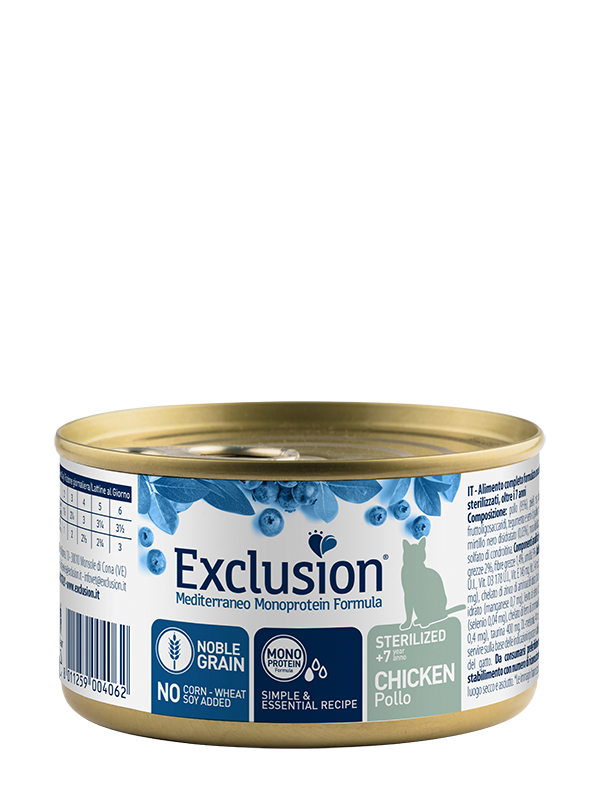 Exclusion Monoprotein Noble Grain Cat Sterilized +7 Pollo Patè
