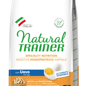 Natural Trainer Sensitive No Gluten Adult Medium Maxi con Uovo e Cereali Integrali