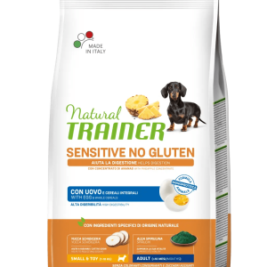 Natural Trainer Sensitive No Gluten Adult Small Toy con Uovo e Cereali Integrali