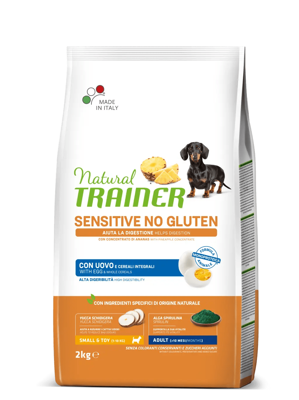 Natural Trainer Sensitive No Gluten Adult Small Toy con Uovo e Cereali Integrali