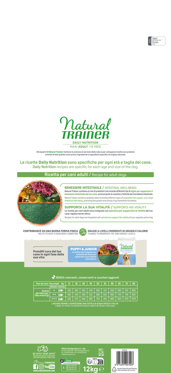 Natural Trainer Adult Maxi con Manzo e Riso