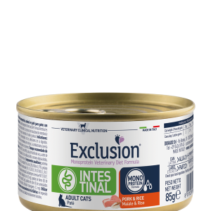 Exclusion Monoprotein Intestinal Cat Adult Maiale e Riso Patè