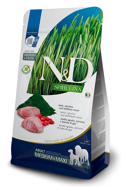 N&D Spirulina Dog Agnello e Goji Adult Medium/Maxi