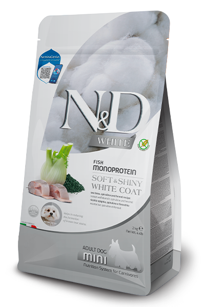 N&D White Dog Adult Mini Branzino, Spirulina e Finocchio