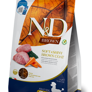 N&D Brown Coat Dog Adult Mini Agnello, Spirulina e Carota