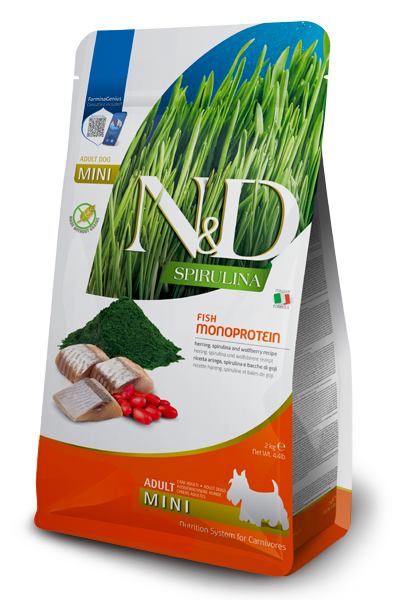 N&D Spirulina Dog Aringa e Goji Adult Mini