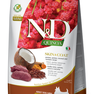 N&D Quinoa Dog Skin&Coat Cervo, Cocco e Curcuma Adult Mini