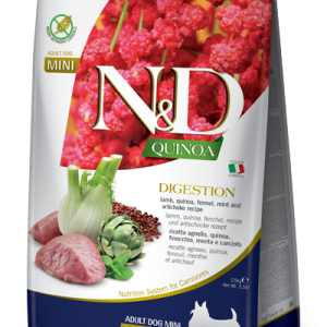 N&D Quinoa Dog Digestion Agnello, Finocchio, Menta e Carciofo Adult Mini