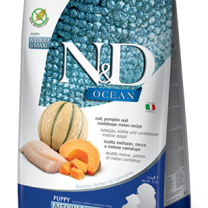 N&D Ocean Puppy Medium/Maxi Merluzzo, Zucca e Melone Cantalupo