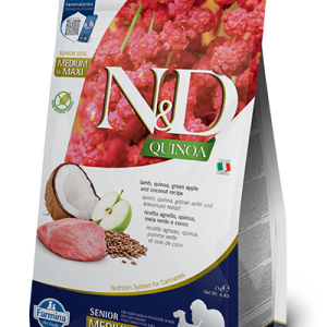 N&D Quinoa Dog Senior Agnello, Mela Verde e Cocco Medium/Maxi