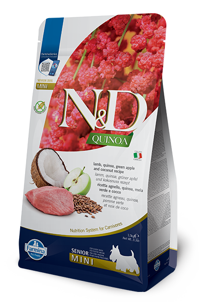 N&D Quinoa Dog Senior Agnello, Mela Verde e Cocco Mini