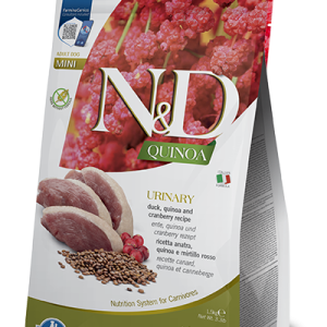 N&D Quinoa Dog Urinary  Anatra, Mirtillo e Camomilla Adult Mini