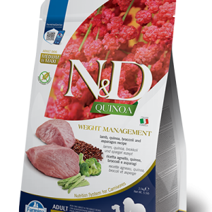 N&D Quinoa Dog Weight Management  Agnello, Broccoli e Asparagi Adult Medium/Maxi