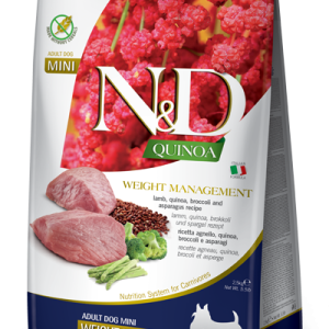 N&D Quinoa Dog Weight Management Agnello, Broccoli e Asparagi Adult Mini