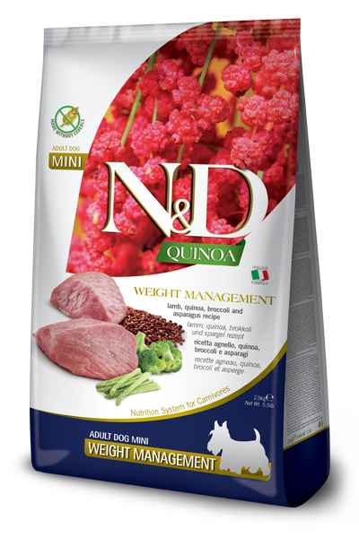 N&D Quinoa Dog Weight Management Agnello, Broccoli e Asparagi Adult Mini