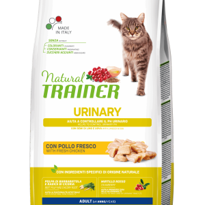 Natural Trainer Cat Dry Adult Urinary con Pollo Fresco, Semi di Lino e Uova