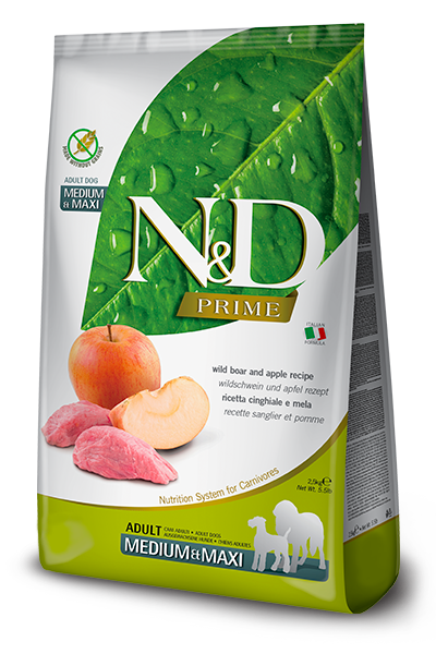 N&D Prime Adult Medium/Maxi Cinghiale e Mela