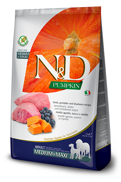 N&D Pumpkin Adult Medium/Maxi Agnello, Zucca e Mirtillo