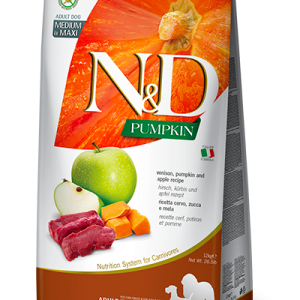 N&D Pumpkin Adult Medium & Maxi Cervo, Zucca e Mela