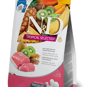 N&D Tropical Selection Adult Medium/Maxi Maiale, Farro, Segale e Frutta Tropicale
