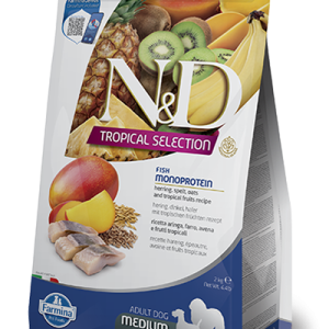 N&D Tropical Selection Adult Medium/Maxi Aringa, Farro, Segale e Frutta Tropicale