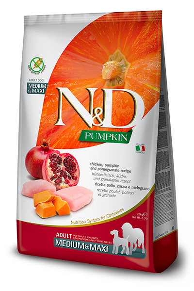 N&D Pumpkin Adult Medium/Maxi Pollo, Zucca e Melograno