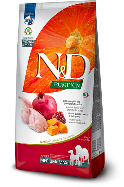 N&D Pumpkin Adult Medium & Maxi Quaglia, Zucca e Melograno