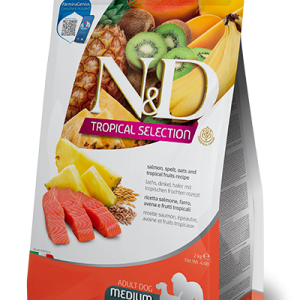 N&D Tropical Selection Adult Medium/Maxi Salmone, Farro, Segale e Frutta Tropicale