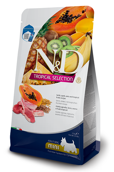 N&D Tropical Selection Adult Mini Agnello, Farro, Segale e Frutta Tropicale