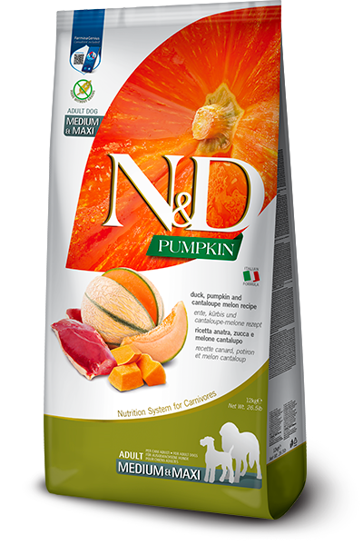 N&D Pumpkin Adult Medium & Maxi Anatra, Zucca e Melone Cantalupo