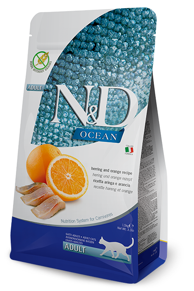 N&D Ocean Cat Aringa e Arancia Adult