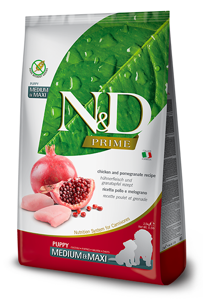 N&D Prime Puppy Medium/Maxi Pollo e Melograno