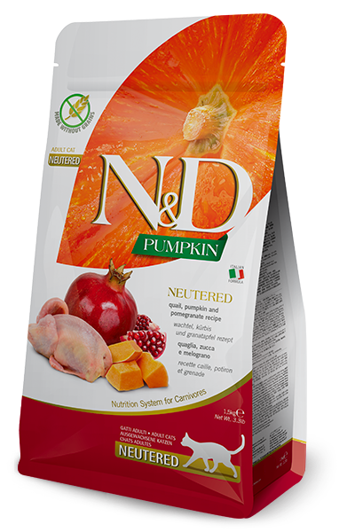 N&D Pumpkin Cat Quaglia e Melograno Adult Neutered