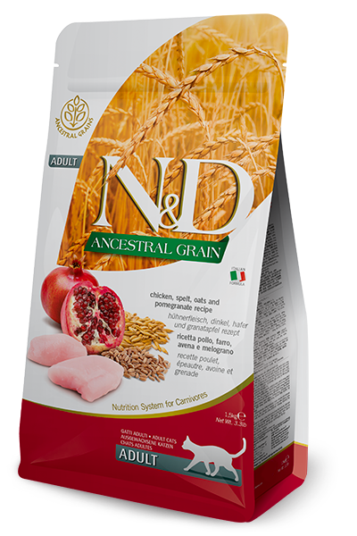 N&D Ancestral Grain Cat Pollo e Melograno Adult
