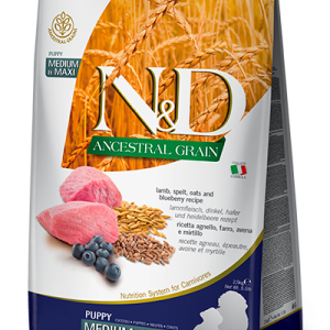 N&D Ancestral Grain Puppy Medium/Maxi Agnello e Mirtillo