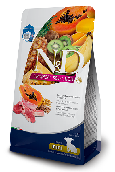 N&D Tropical Selection Puppy Mini Agnello, Farro, Segale e Frutta Tropicale