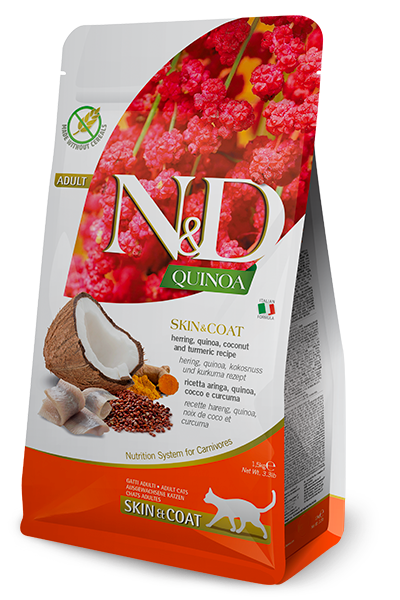 N&D Quinoa Skin & Coat Cat Adult Aringa