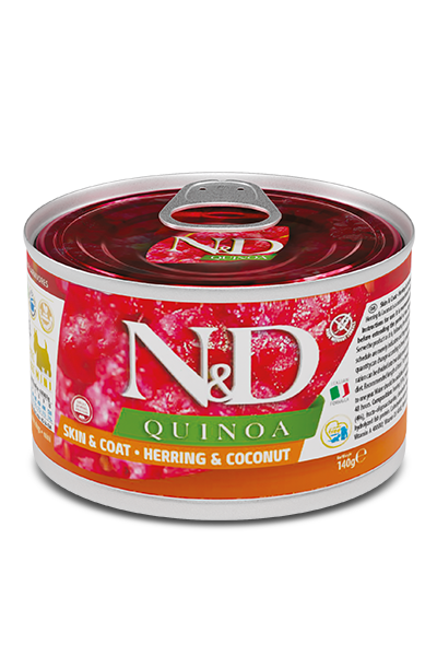 N&D Quinoa Skin & Coat Aringa, Cocco e Curcuma