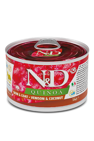 N&D Quinoa Skin & Coat Cervo, Cocco e Curcuma