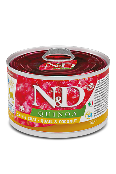 N&D Quinoa Skin & Coat Quaglia, Cocco e Curcuma