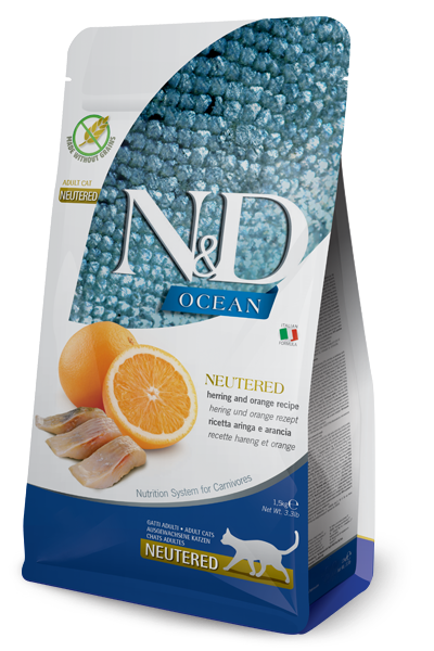 N&D Ocean Cat Aringa e Arancia Adult Neutered