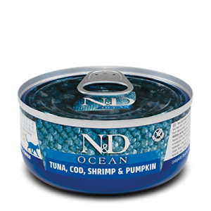 N&D Ocean Gatto Tonno, Merluzzo, Gamberetti e Zucca Adult