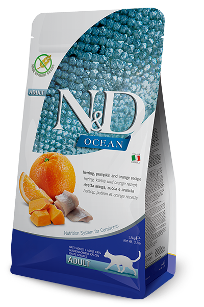 N&D Ocean Cat Aringa, Zucca e Arancia Adult